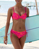 Lace-Up Triangle Two-Piece Printed Swimsuit