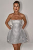 Keziri | Glittery mini dress with bow at the back