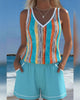 Printed V-Neck Tankini