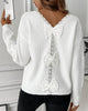 Long-Sleeve Sweater with Back Bow Detail