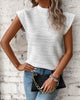 Women's Solid Half-Turtleneck Blouse