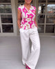 Twisted Pleated Printed Tank Top