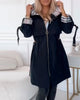 Trench Coat-Style Jacket with Hood