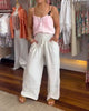 Comfortable Wide-Leg Solid Colour Pants with Pockets