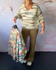 Casual Printed V-Neck Sweater