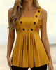 Solid Pleated A-Line Tank Top