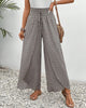 Wide-Leg Drawstring Pants with Geometric Print