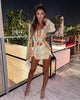 Caelina | Printed ruffle beach dress