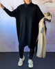 Casual Solid Colour Long-Sleeve Mock-Neck Sweater