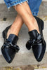 Orla - Black bow loafers
