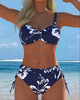 High-Neck Printed Two-Piece Bikini