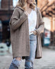 Simple Hooded Cardigan in Solid Colour with Batwing Sleeves