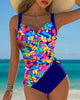 One-Piece Swimsuit with Allover Print