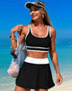 Quick-Dry Two-Piece Bikini with Swim Skirt