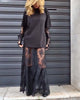 Two-Piece Set with Solid T-Shirt and Lace Skirt
