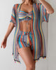 Three-Piece Printed Bikini Set