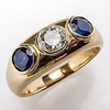 Blue Crystal & Zirconia Ring