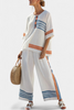 Marcellin | Blue-Orange Striped Top & Pants
