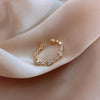 Classic Adjustable Gold & Crystal Ring