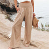 Solid Colour Loose Fit Pants